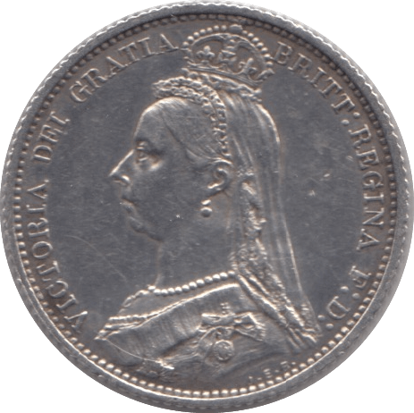 1887 SIXPENCE ( AUNC ) 1 - Sixpence - Cambridgeshire Coins