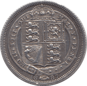 1887 SIXPENCE ( AUNC ) 1 - Sixpence - Cambridgeshire Coins