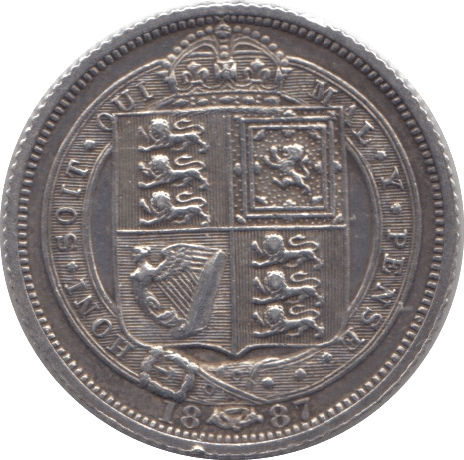 1887 SIXPENCE ( AUNC ) 1 - Sixpence - Cambridgeshire Coins