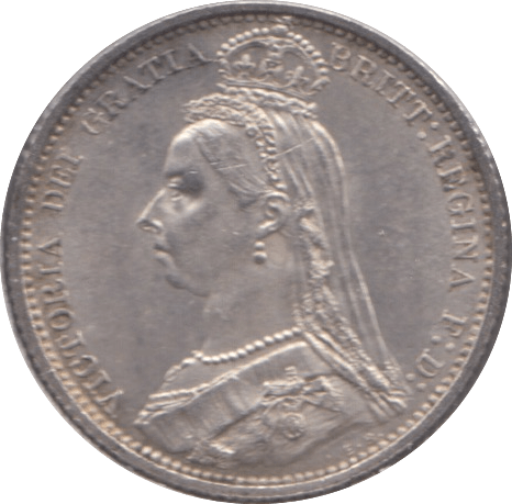 1887 SIXPENCE ( AUNC ) 2 - Sixpence - Cambridgeshire Coins