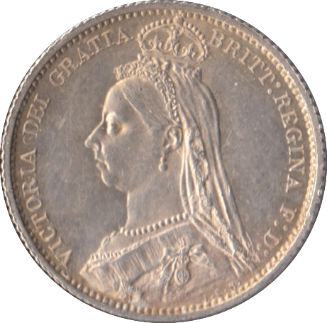 1887 SIXPENCE ( AUNC ) - Sixpence - Cambridgeshire Coins