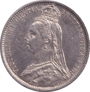 1887 SIXPENCE ( AUNC ) - Sixpence - Cambridgeshire Coins