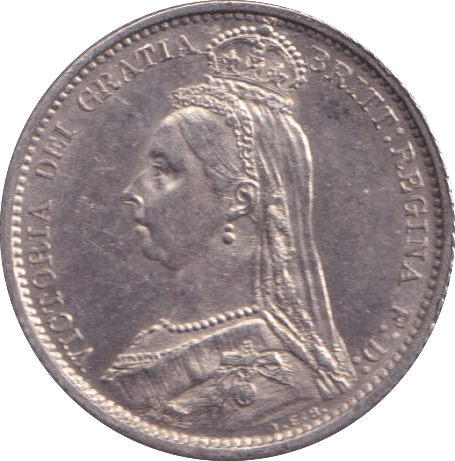 1887 SIXPENCE ( AUNC ) - Sixpence - Cambridgeshire Coins