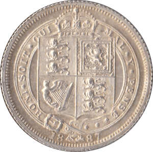 1887 SIXPENCE ( AUNC ) - Sixpence - Cambridgeshire Coins