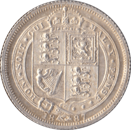 1887 SIXPENCE ( AUNC ) - Sixpence - Cambridgeshire Coins