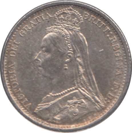 1887 SIXPENCE ( AUNC ) - Sixpence - Cambridgeshire Coins