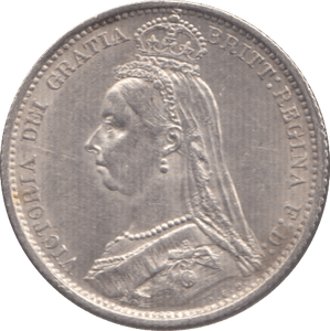 1887 SIXPENCE (AUNC) - Sixpence - Cambridgeshire Coins