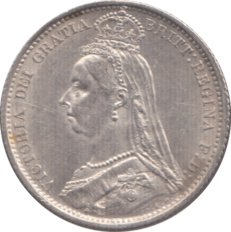 1887 SIXPENCE (AUNC) - Sixpence - Cambridgeshire Coins