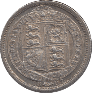 1887 SIXPENCE ( EF ) 18 - Sixpence - Cambridgeshire Coins