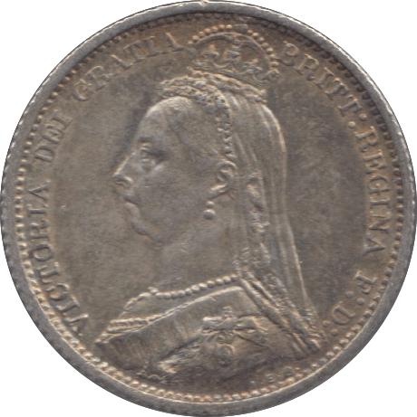 1887 SIXPENCE ( EF ) 18 - Sixpence - Cambridgeshire Coins