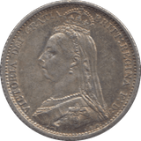 1887 SIXPENCE ( EF ) 18 - Sixpence - Cambridgeshire Coins