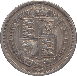 1887 SIXPENCE ( EF ) 26 - Sixpence - Cambridgeshire Coins