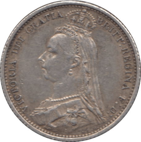 1887 SIXPENCE ( EF ) 26 - Sixpence - Cambridgeshire Coins