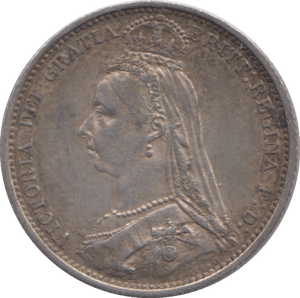 1887 SIXPENCE ( EF ) 27 - Sixpence - Cambridgeshire Coins