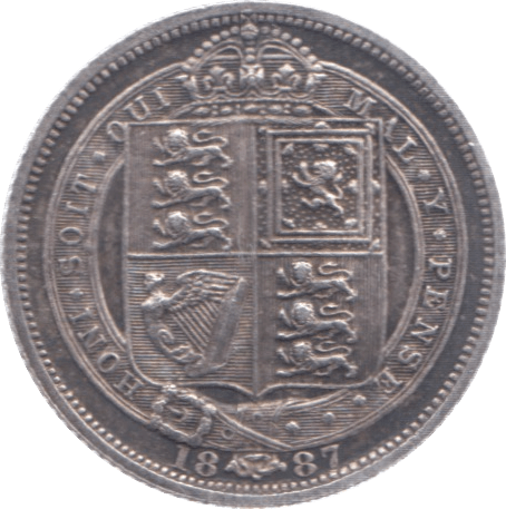 1887 SIXPENCE ( EF ) 6 - Sixpence - Cambridgeshire Coins
