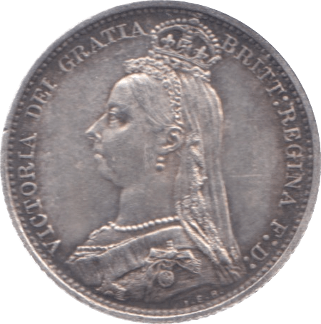 1887 SIXPENCE ( EF ) 6 - Sixpence - Cambridgeshire Coins