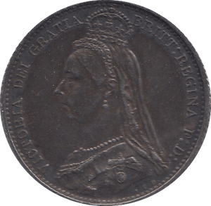 1887 SIXPENCE ( EF ) F - Sixpence - Cambridgeshire Coins