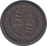 1887 SIXPENCE ( EF ) F - Sixpence - Cambridgeshire Coins
