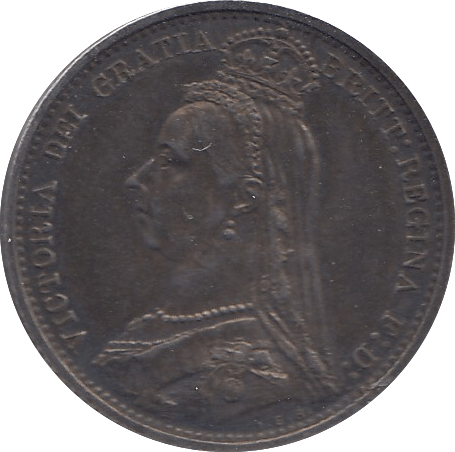 1887 SIXPENCE ( EF ) G - Sixpence - Cambridgeshire Coins