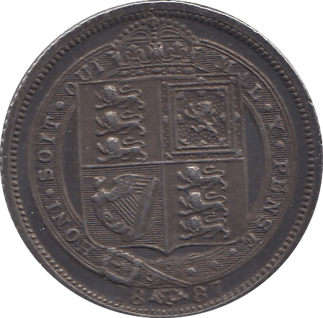 1887 SIXPENCE ( EF ) G - Sixpence - Cambridgeshire Coins