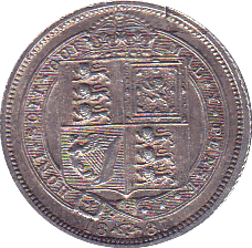 1887 SIXPENCE ( EF ) JEB ON TRUN - Sixpence - Cambridgeshire Coins