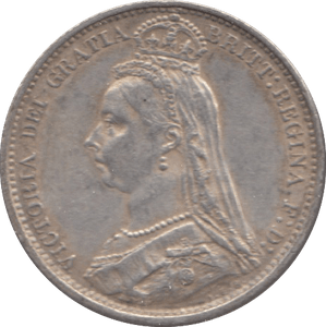 1887 SIXPENCE ( EF ) JUBILEE 8 - SIXPENCE - Cambridgeshire Coins