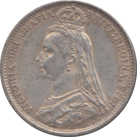 1887 SIXPENCE ( EF ) JUBILEE 8 - SIXPENCE - Cambridgeshire Coins