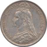 1887 SIXPENCE ( EF ) JUBILEE 8 - SIXPENCE - Cambridgeshire Coins