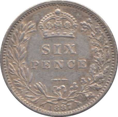 1887 SIXPENCE ( EF ) JUBILEE 8 - SIXPENCE - Cambridgeshire Coins