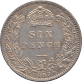 1887 SIXPENCE ( EF ) JUBILEE 8 - SIXPENCE - Cambridgeshire Coins