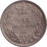 1887 SIXPENCE ( EF ) - Sixpence - Cambridgeshire Coins