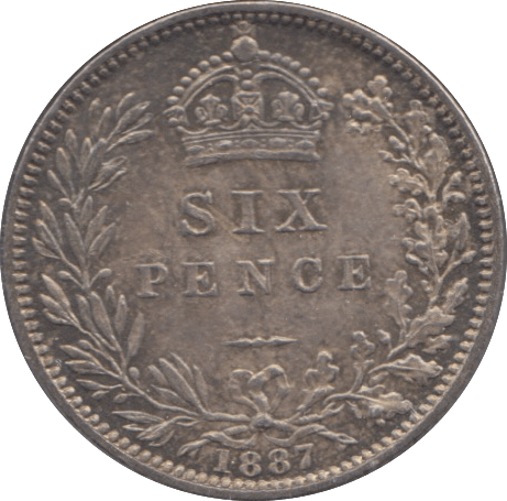 1887 SIXPENCE ( EF ) - Sixpence - Cambridgeshire Coins