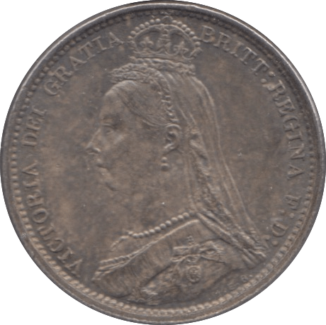 1887 SIXPENCE ( EF ) - Sixpence - Cambridgeshire Coins