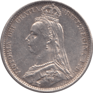 1887 SIXPENCE (EF) - Sixpence - Cambridgeshire Coins