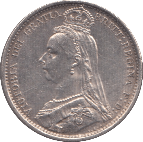 1887 SIXPENCE (EF) - Sixpence - Cambridgeshire Coins