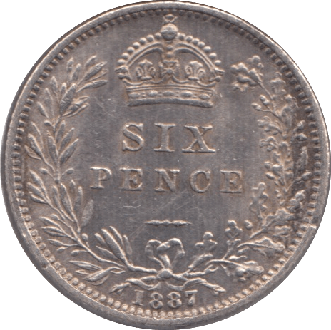 1887 SIXPENCE (EF) - Sixpence - Cambridgeshire Coins