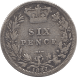 1887 SIXPENCE ( FINE ) - Sixpence - Cambridgeshire Coins