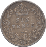 1887 SIXPENCE ( GF ) B - Sixpence - Cambridgeshire Coins
