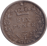 1887 SIXPENCE ( GF ) - Sixpence - Cambridgeshire Coins