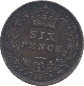 1887 SIXPENCE ( GF ) - Sixpence - Cambridgeshire Coins