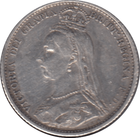 1887 SIXPENCE ( GVF ) 10 - Sixpence - Cambridgeshire Coins