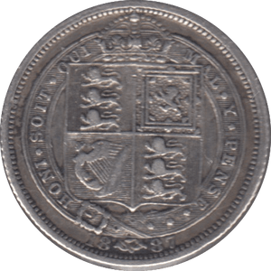1887 SIXPENCE ( GVF ) 10 - Sixpence - Cambridgeshire Coins