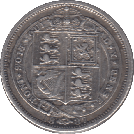 1887 SIXPENCE ( GVF ) 10 - Sixpence - Cambridgeshire Coins
