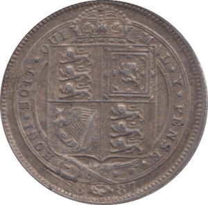 1887 SIXPENCE ( GVF ) 31 A - Sixpence - Cambridgeshire Coins