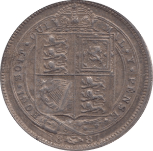 1887 SIXPENCE ( GVF ) 31 A - Sixpence - Cambridgeshire Coins