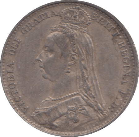 1887 SIXPENCE ( GVF ) 31 A - Sixpence - Cambridgeshire Coins