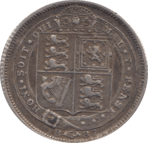 1887 SIXPENCE ( GVF ) 31 B - Sixpence - Cambridgeshire Coins