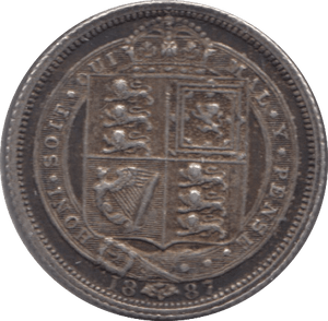 1887 SIXPENCE ( GVF ) 3 - Sixpence - Cambridgeshire Coins