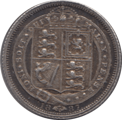 1887 SIXPENCE ( GVF ) 3 - Sixpence - Cambridgeshire Coins