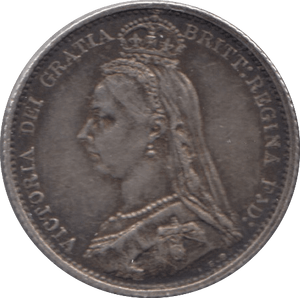 1887 SIXPENCE ( GVF ) 3 - Sixpence - Cambridgeshire Coins